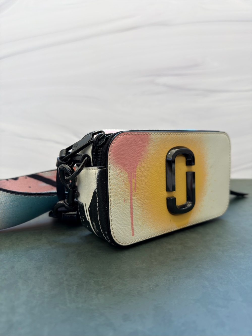 Marc Jacobs White Multi Snapshot Crossbody Camera Bag